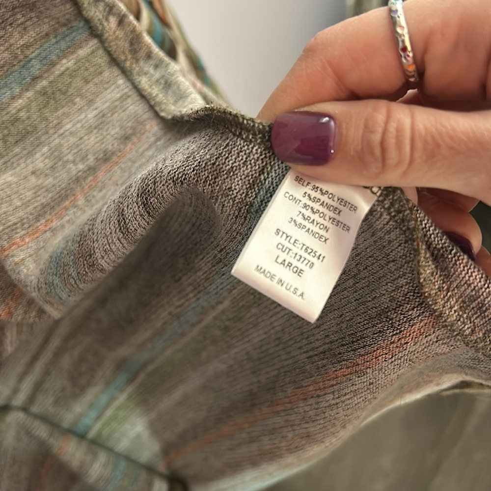 Oversized Mixed Pattern Long Sweater - Picture 4 of 4